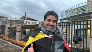 Gabriel Mijares, el primer venezolano en votar para las elecciones presidenciales Gabriel Mijares, el primer venezolano en votar para las elecciones presidenciales