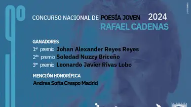 Banesco premia a los ganadores del 9° Concurso Nacional de Poesía Joven Rafael Cadenas Banesco premia a los ganadores del 9° Concurso Nacional de Poesía Joven Rafael Cadenas